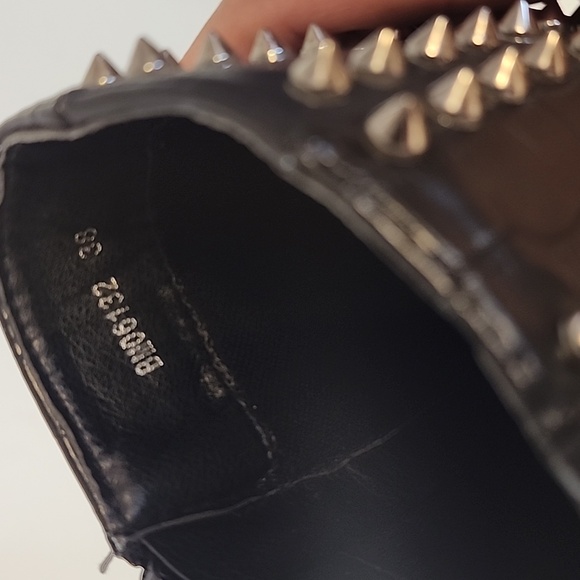 La Bottine Souriante spiked pointed toe ankle black boots size 38 - Picture 8 of 11